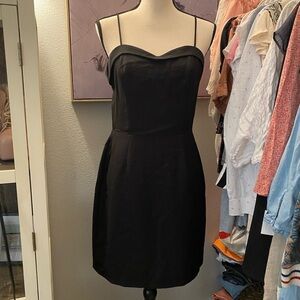 Charles Henry Black Satin Dress